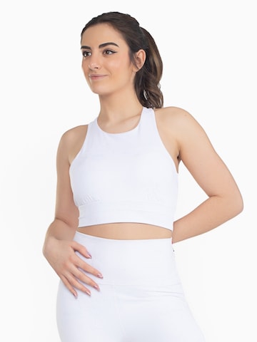 Bustier Soutien-gorge de sport Spyder en blanc : devant