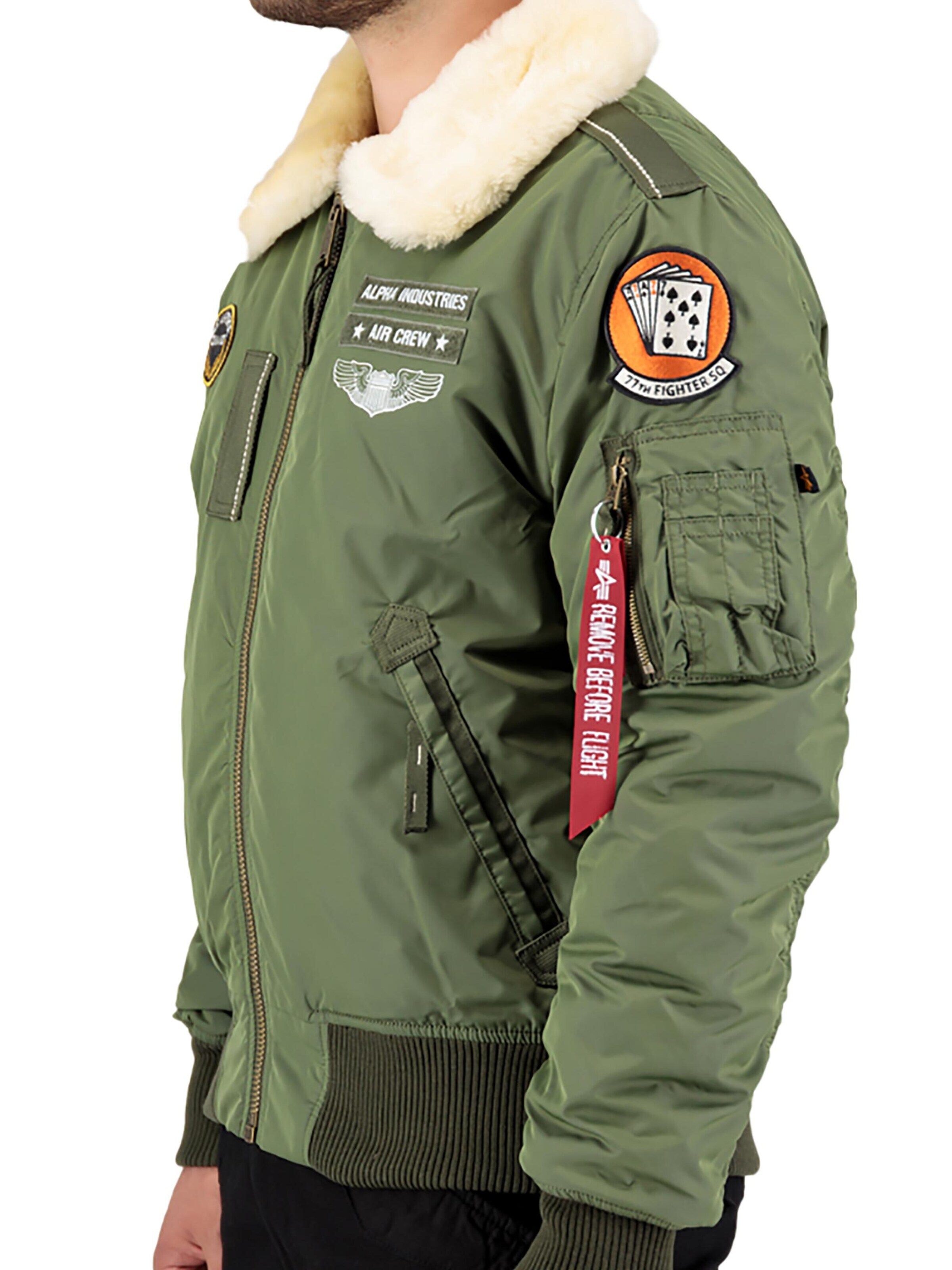 ALPHA INDUSTRIES Between-Season Jacket 'Injector III Air Force' in Green