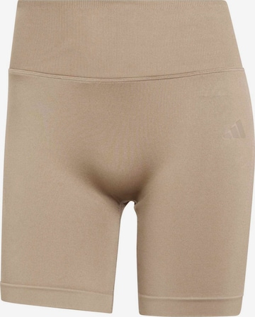 ADIDAS PERFORMANCE - Calças de desporto em castanho: frente