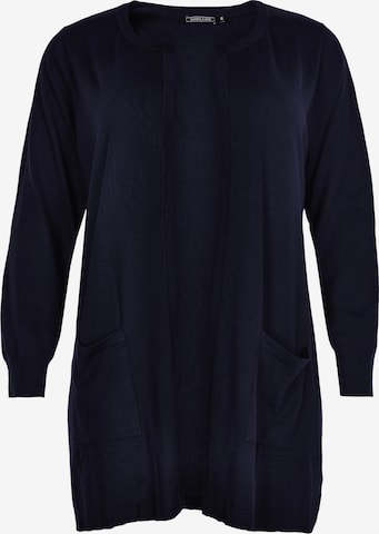 SANDGAARD Knit Cardigan 'Helsinki' in Blue: front