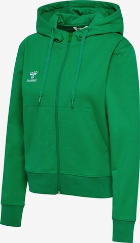 Hummel Athletic Zip-Up Hoodie in Green