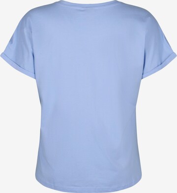 Zizzi T-Shirt 'SOFIA' in Blau