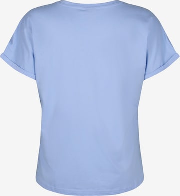 Zizzi T-Shirt 'SOFIA' in Blau
