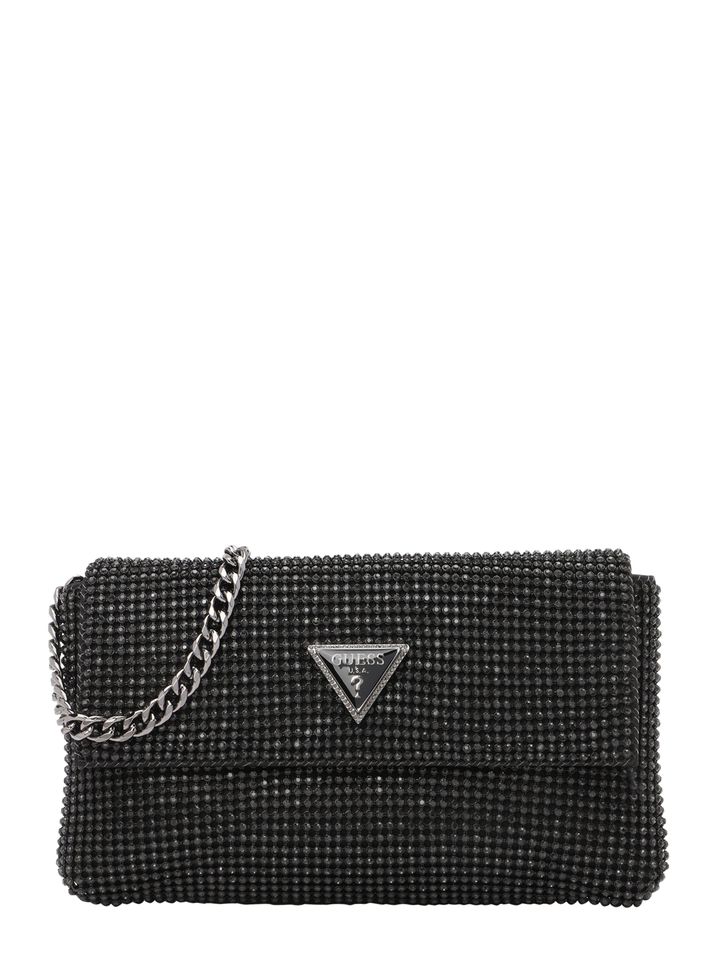 GUESS Clutch 'ZALINA FLAP CLUTCH' in Black: front