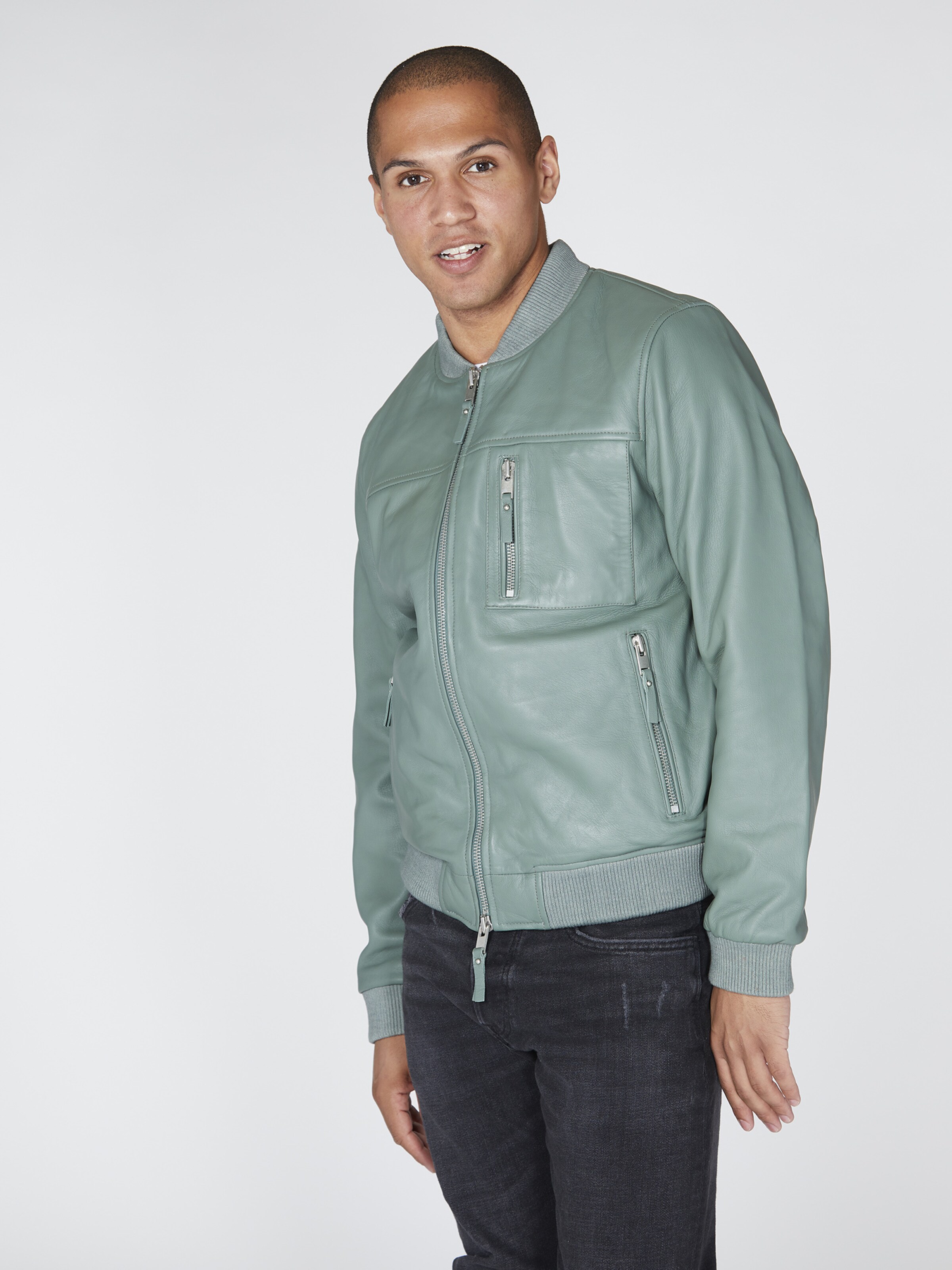 Mint green moto jacket sale