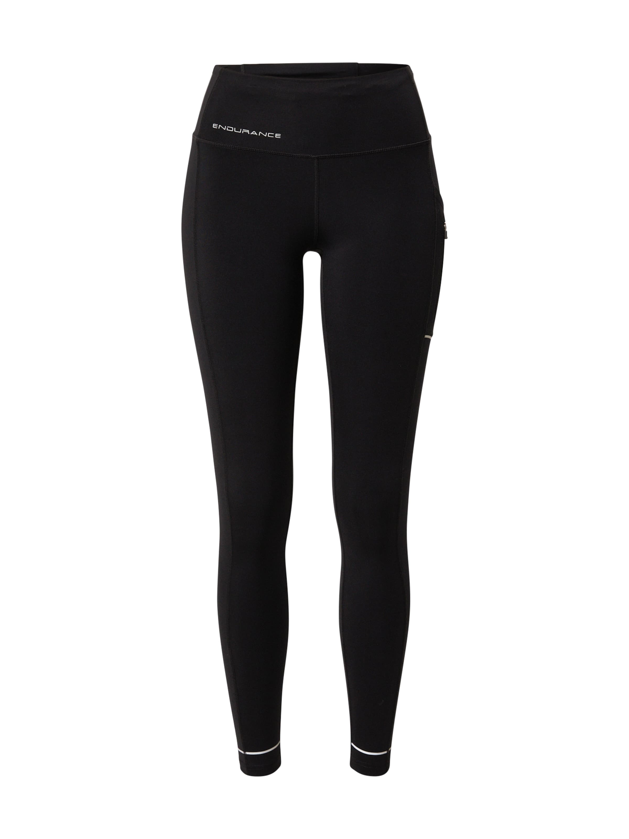 ENDURANCE Skinny Sporthose in Schwarz: Vorderseite