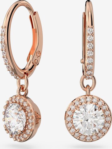 Swarovski Earrings in Pink: front