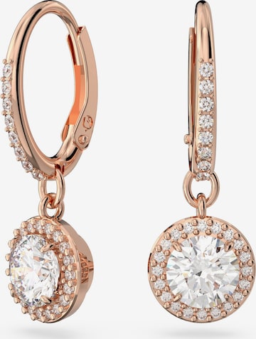 Swarovski Earrings in Pink: front