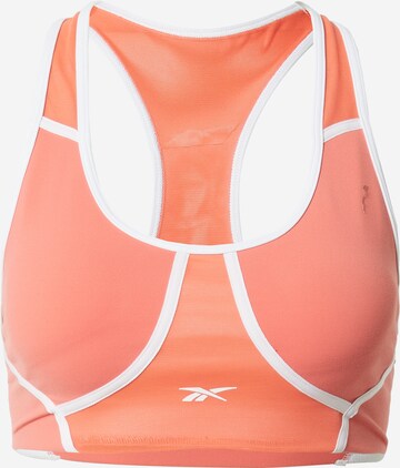 Reggiseno sportivo di Reebok in giallo: frontale