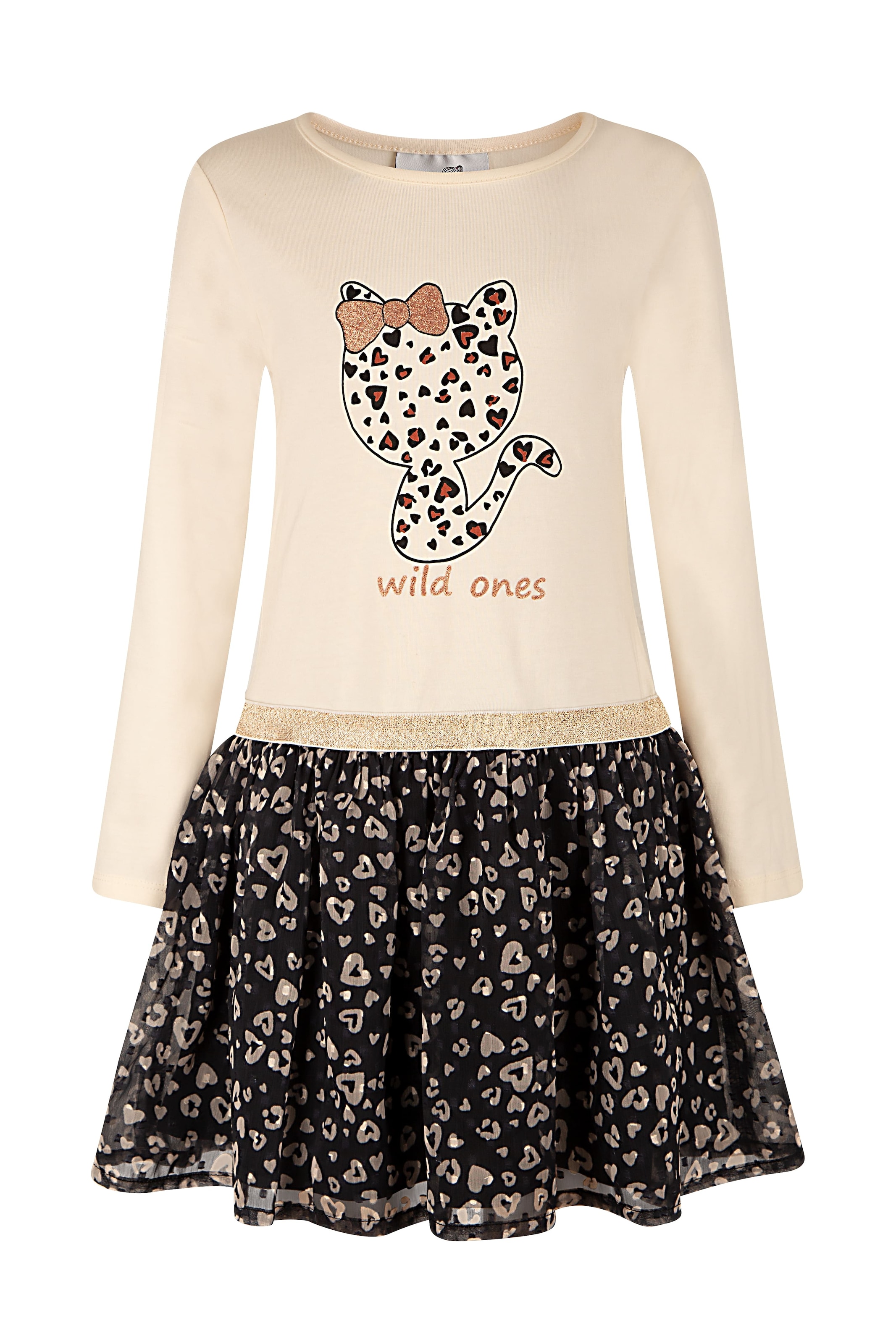 happy girls - Vestido en beige: frente