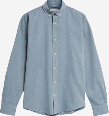 ARMEDANGELS Button Up Shirt ' QUAASA ' in Blue: front