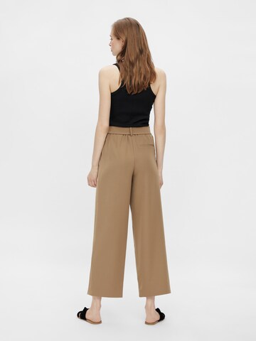 PIECES Wide Leg Hose in Braun