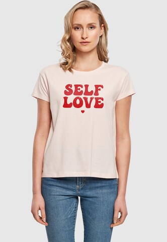 Merchcode Shirt 'Self Love' in Pink: Vorderseite