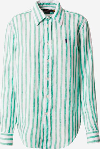 Camicia da donna di Polo Ralph Lauren in verde: frontale
