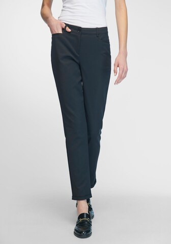 Coupe slim Pantalon Fadenmeister Berlin en noir : devant