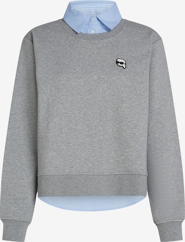 Bluză de molton 'Ikon' de la Karl Lagerfeld pe gri: față