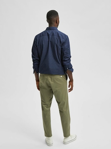 Coupe slim Pantalon chino 'Repton' SELECTED HOMME en vert