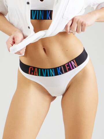 Calvin Klein Underwearregular Tanga gaćice 'Intense Power Pride' - bijela boja: prednji dio