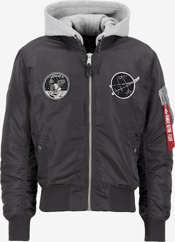 ALPHA INDUSTRIES Kevad-sügisjope 'MA-1 VF', värv hall: eest vaates