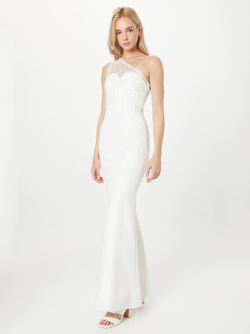 Chi Chi London Evening Dress in White: front