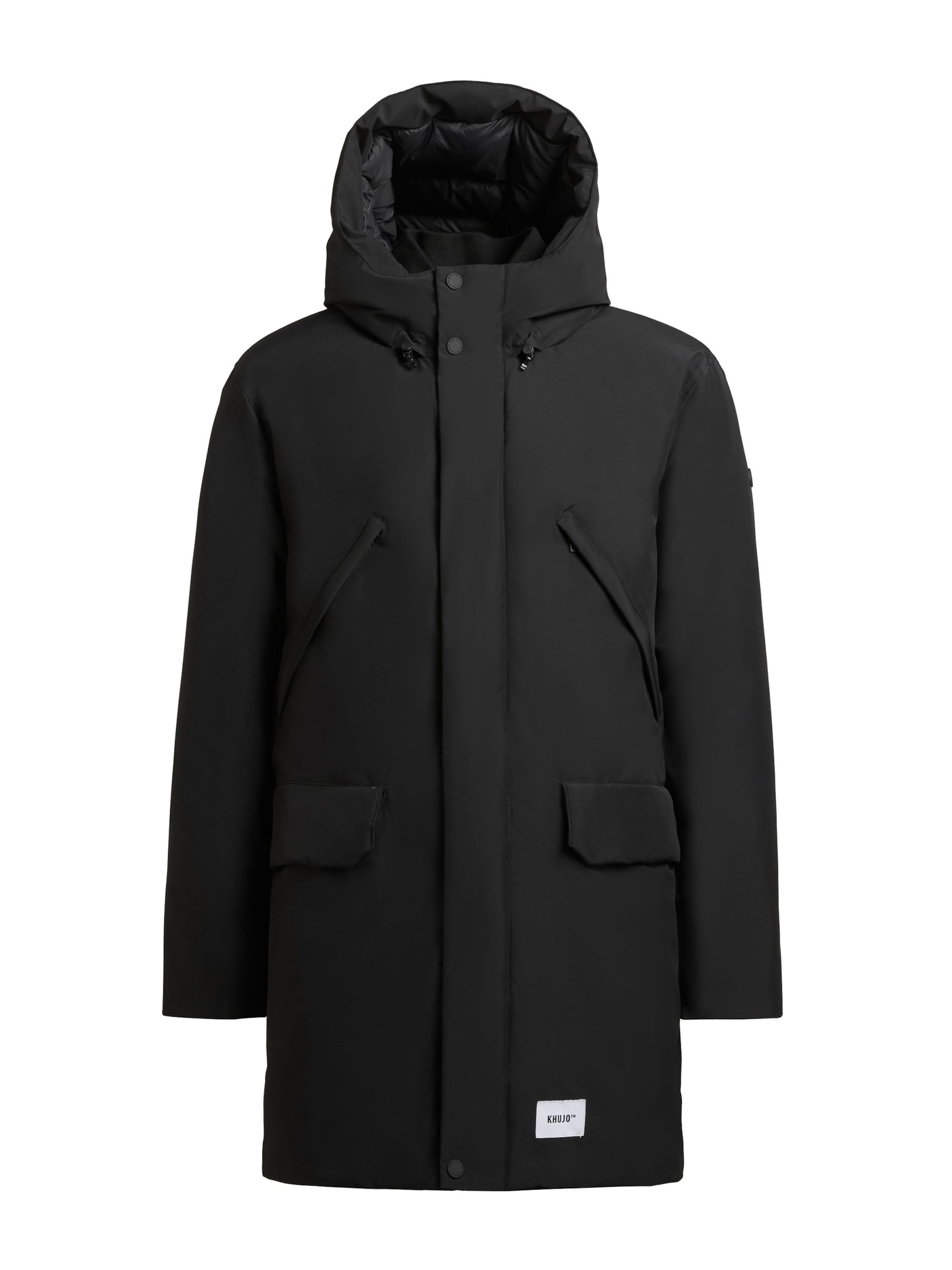 khujo Χειμερινό παρκά 'Figaro' σε μαύρο: μπροστά