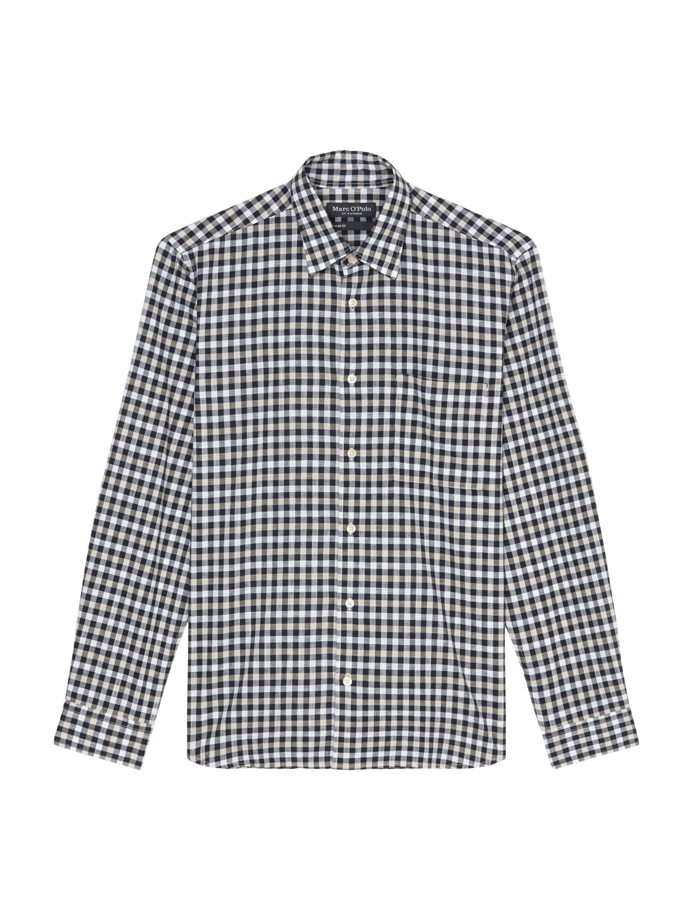 Marc O'Polo Regular fit Button Up Shirt in Black: front