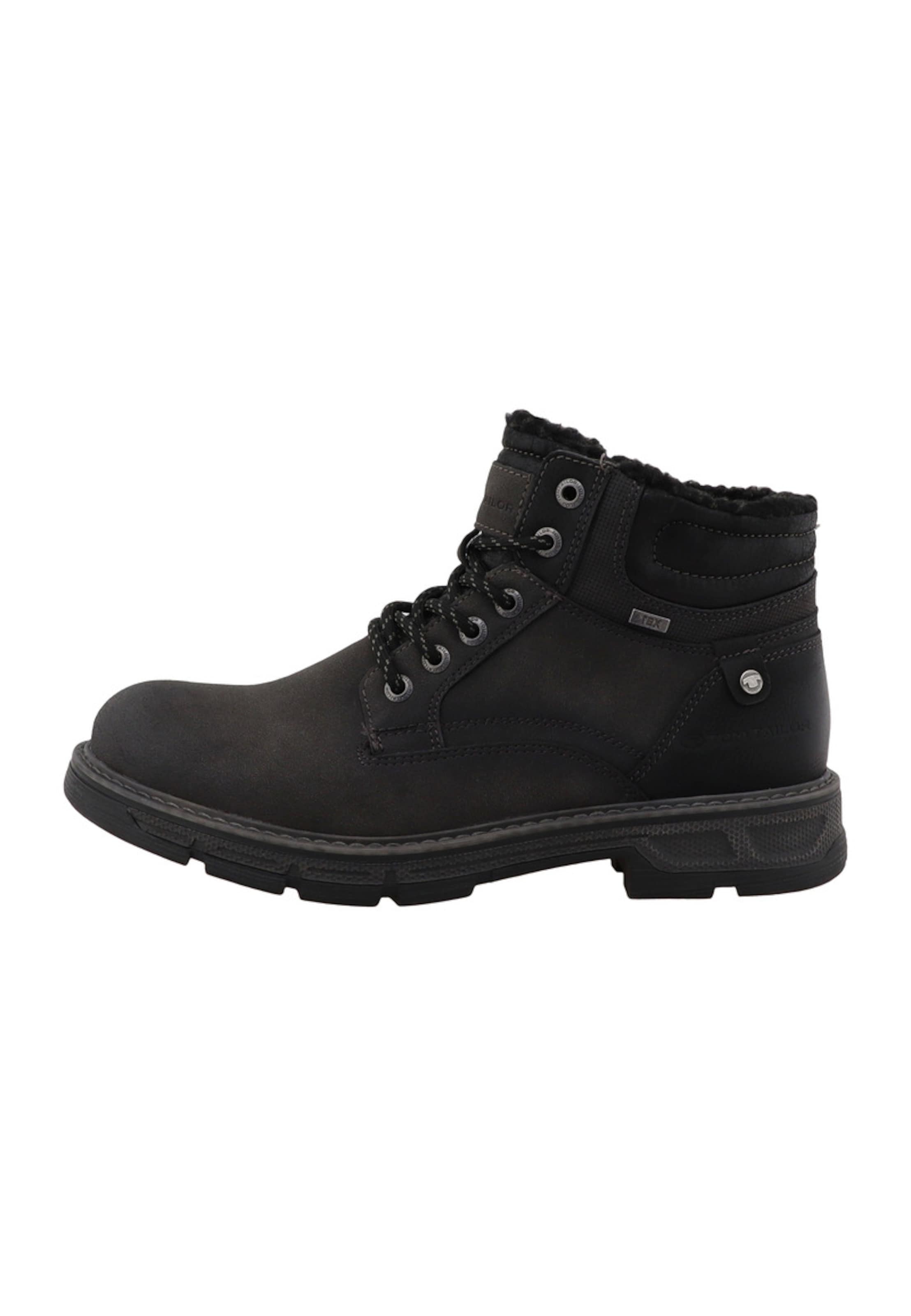 TOM TAILOR - Botas com atacadores em cinzento