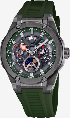 Montre à affichage analogique Lotus en vert : devant