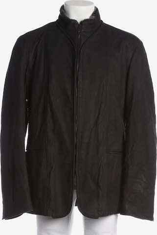 ARMANI Lederjacke / Ledermantel XL in Schwarz: Vorderseite
