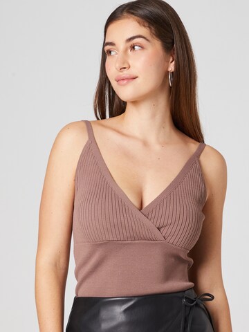 Guido Maria Kretschmer Women Top 'Camilla' in Braun: Vorderseite