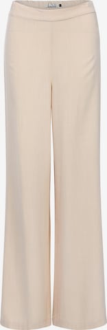 Wide Leg Pantalon Looxs Revolution en beige : devant