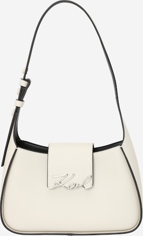 Borsa a spalla di Karl Lagerfeld in grigio: frontale