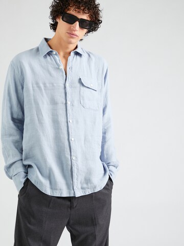 mėlyna REPLAY Standartinis modelis Marškiniai: priekis