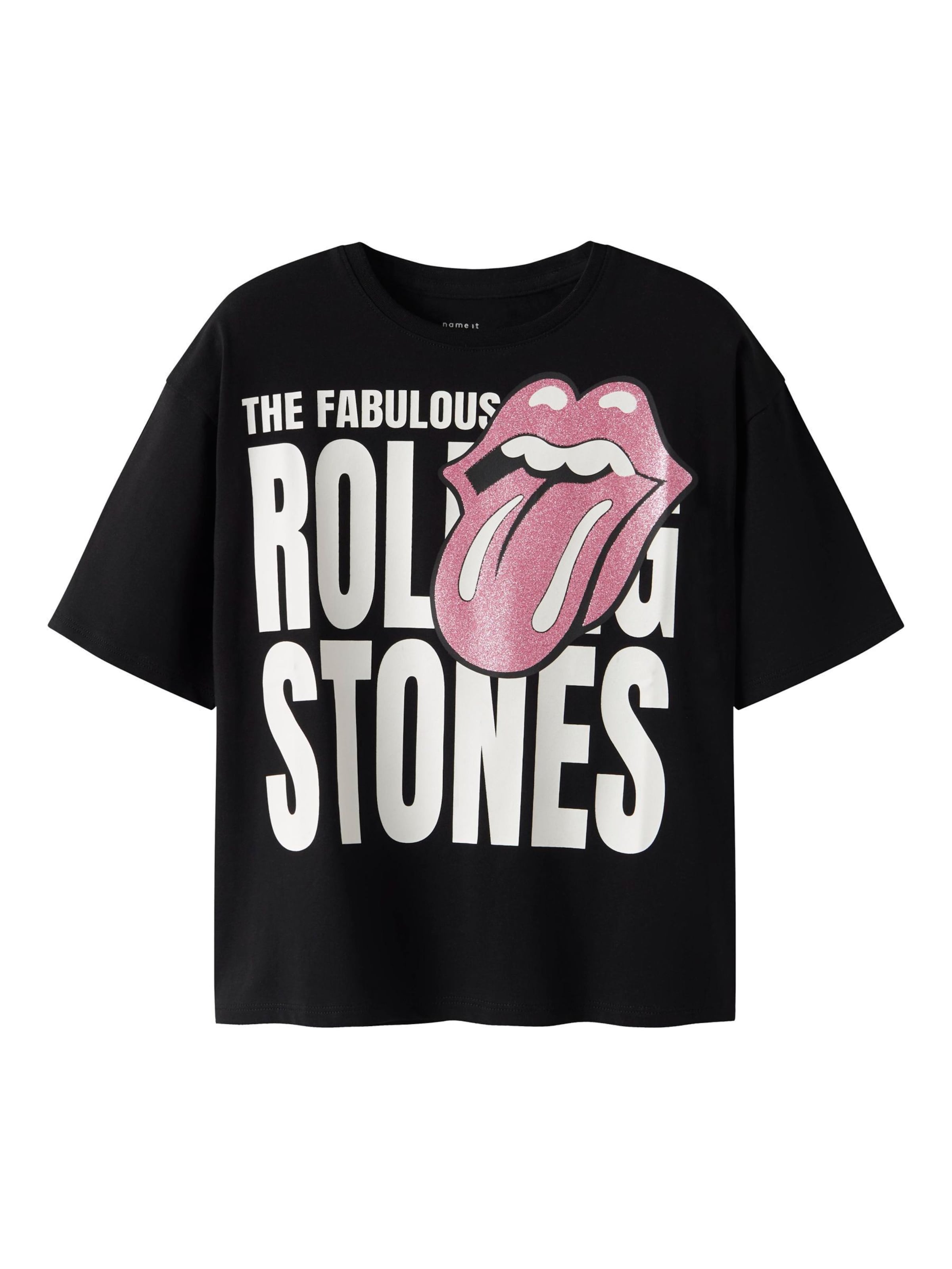 NAME IT - Camiseta 'Rolling Stones' en negro: frente