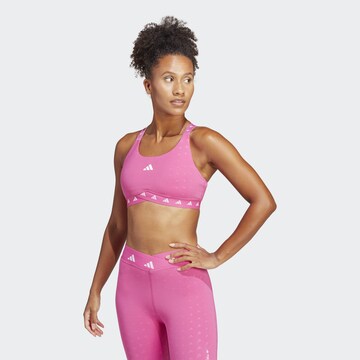 ADIDAS PERFORMANCE Bustier Sport bh in Roze: voorkant