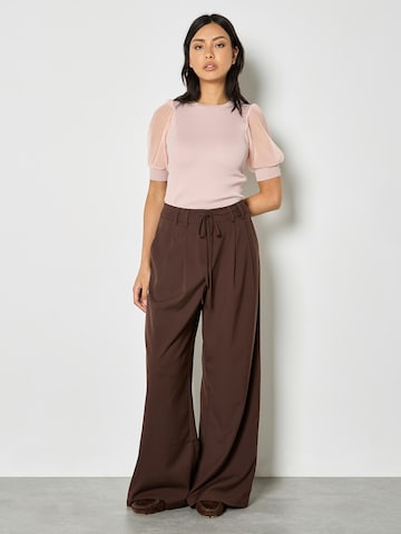 Wide Leg Pantalon ' ' Apricot en marron : devant
