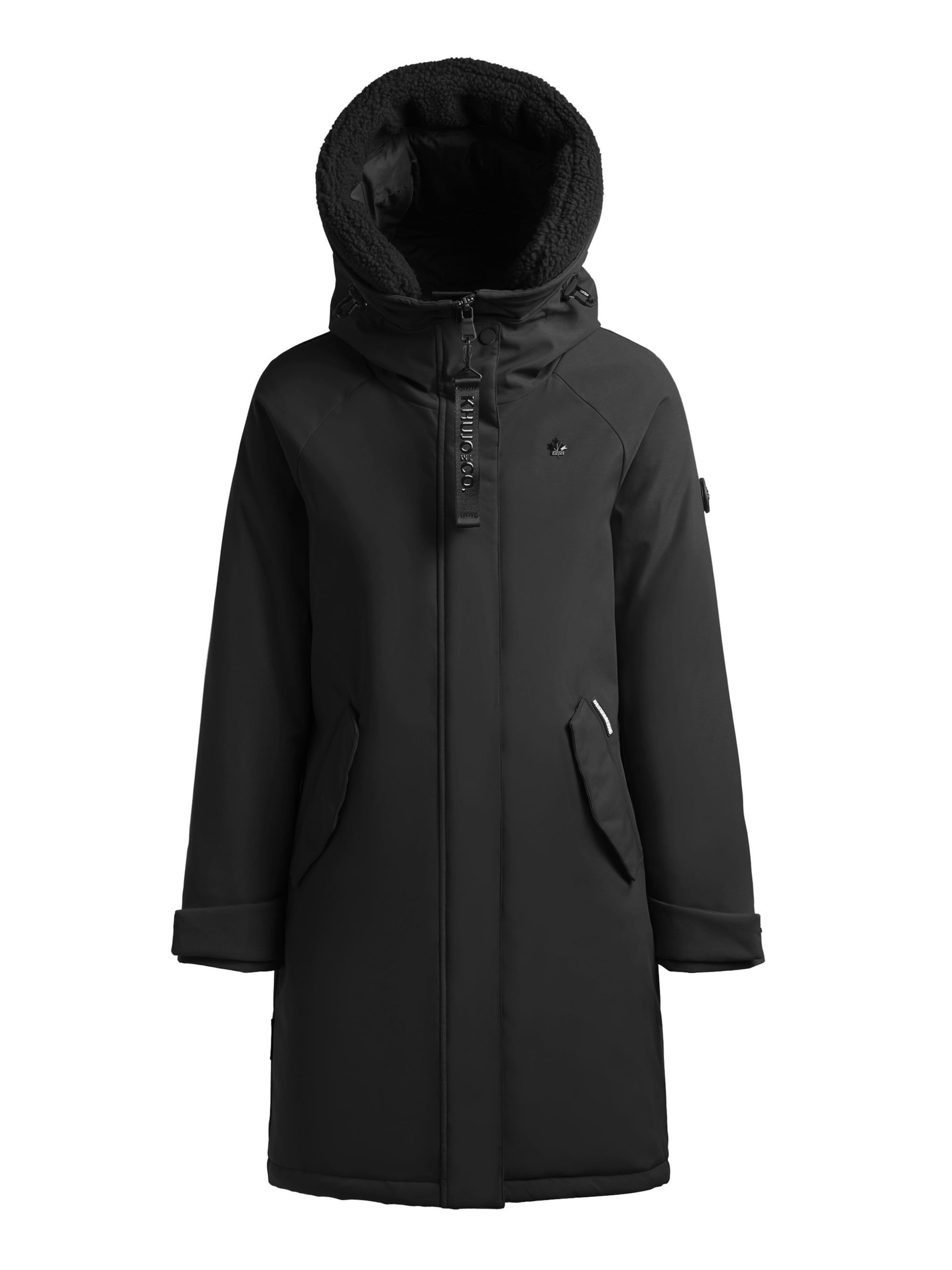 khujo Winterjacke 'Semie4' in Schwarz: Vorderseite
