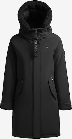 khujo - Sobretudo de inverno 'Semie4' em preto: frente