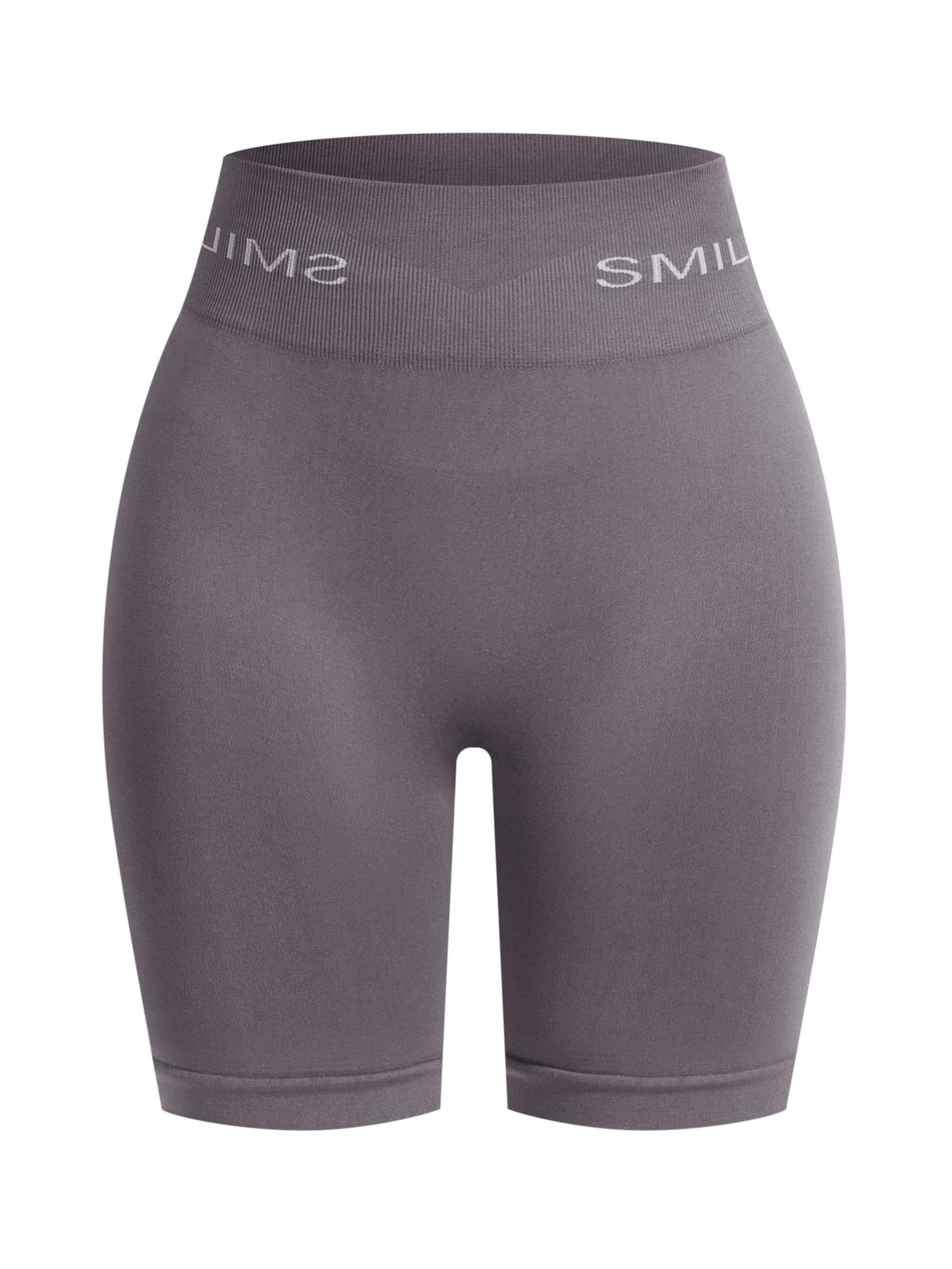 Smilodox Skinny Workout Pants in Grey: front