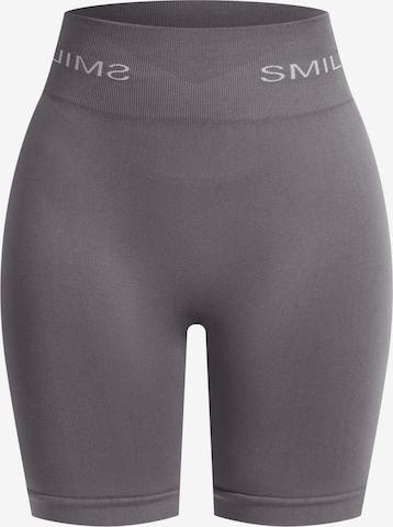 Skinny Pantalon de sport 'Azura' Smilodox en gris : devant