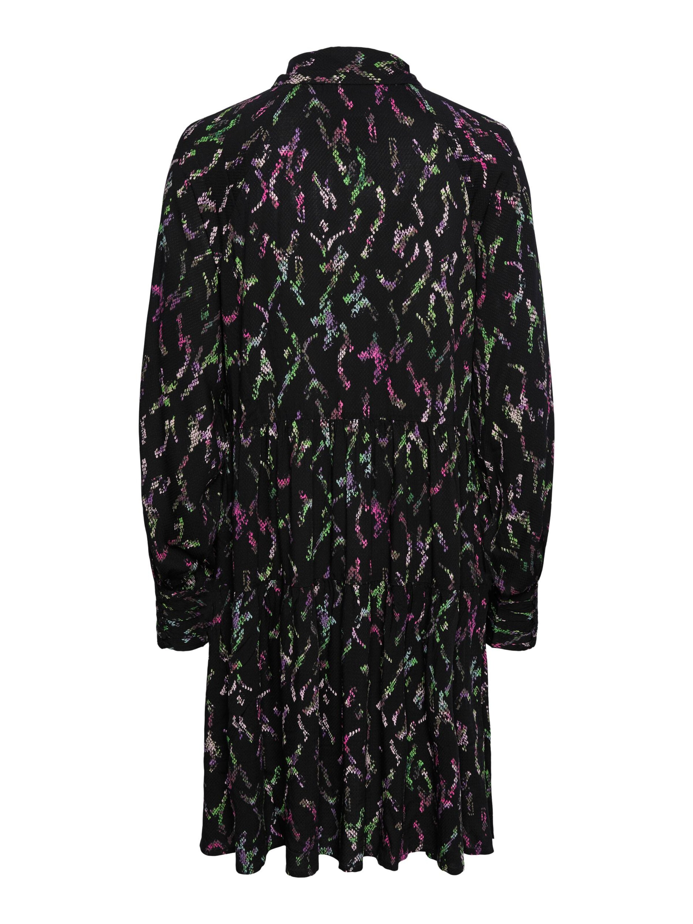 YAS Платье-рубашка 'LINIRA' в Черный