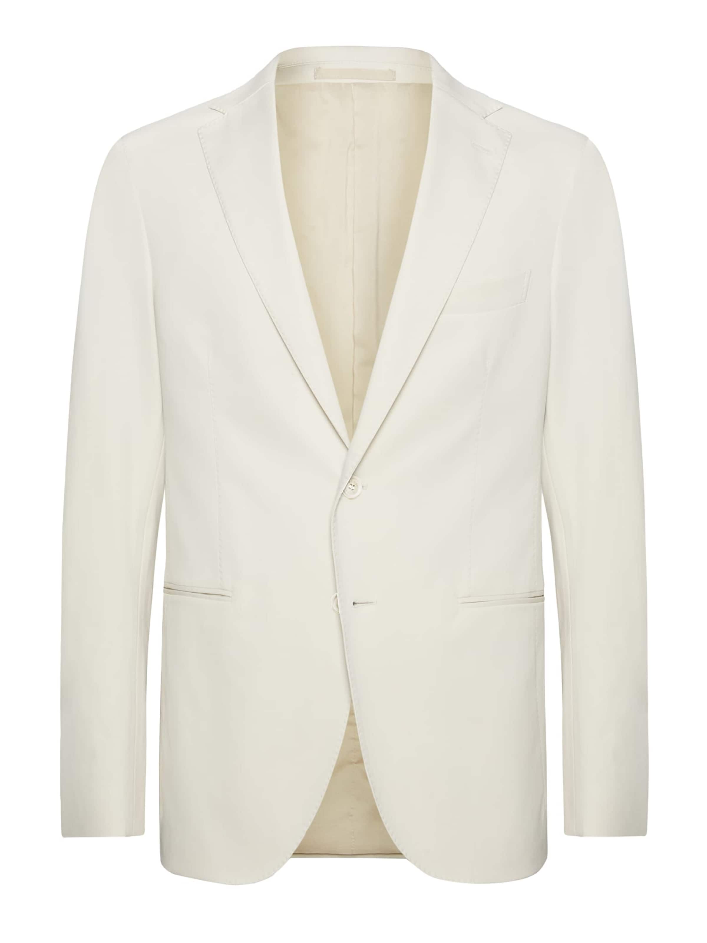 Boggi Milano Regular Fit Business-Sakko in Weiß: Vorderseite