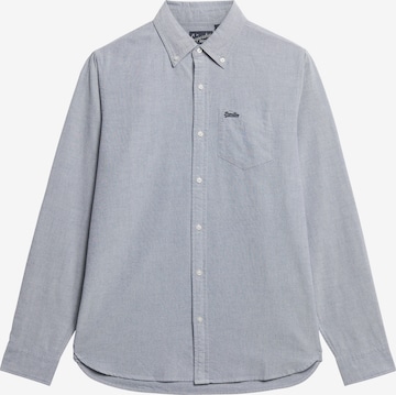 Superdry Button Up Shirt in Blue: front