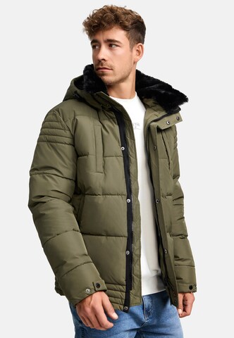 Veste d’hiver 'Blaise' INDICODE JEANS en vert : devant