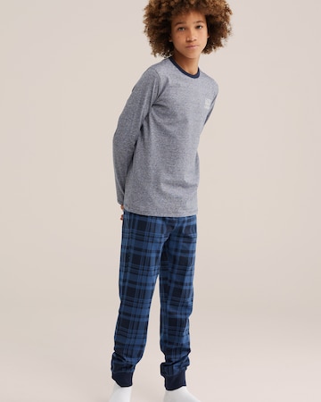 WE Fashion Пижама в Синий: спереди
