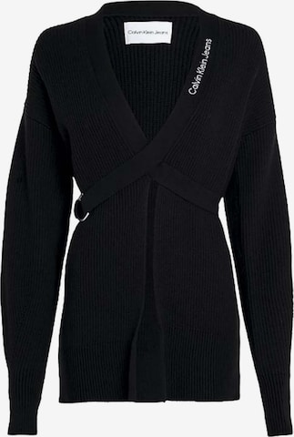 Calvin Klein Jeans Knit Cardigan in Black: front