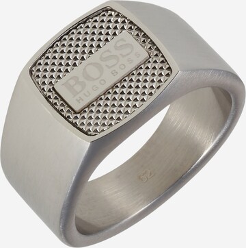 BOSS Ring in Silver: front