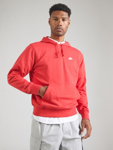 Felpa 'Club Fleece' di Nike Sportswear in rosso: frontale