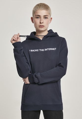 Merchcode Sweatshirt 'I broke' in Blau: predná strana