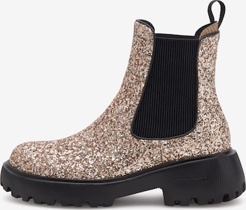 WODEN Boots 'Aya Glitter' in Gold: front